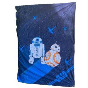 STAR WARS Droids R2-D2 and BB-8 Organic Cotton Navy Blue Duvet Cover TWIN Size